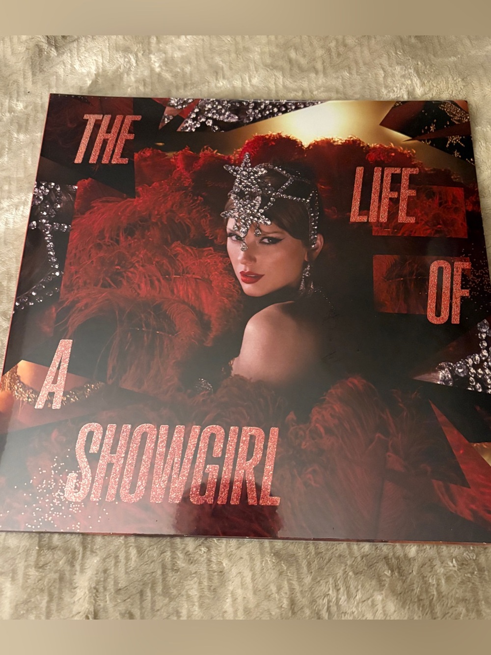 Taylor Swift Life of a Showgirl Tiny Bubbles in Champagne- Red Lipstick & Lace